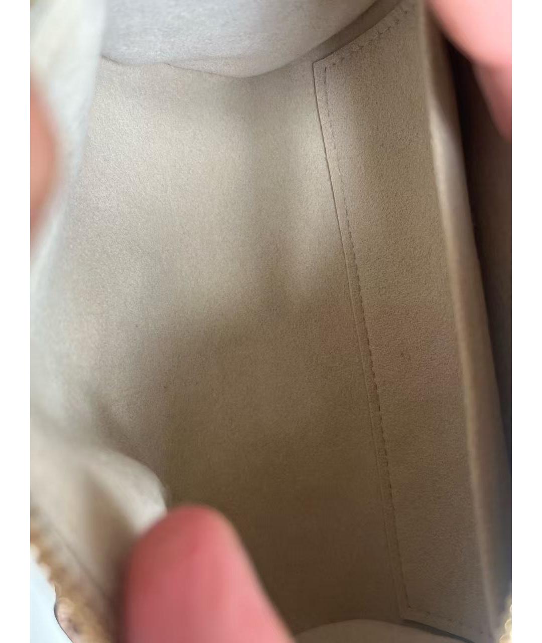 LOUIS VUITTON Белая кожаная сумка с короткими ручками, фото 7