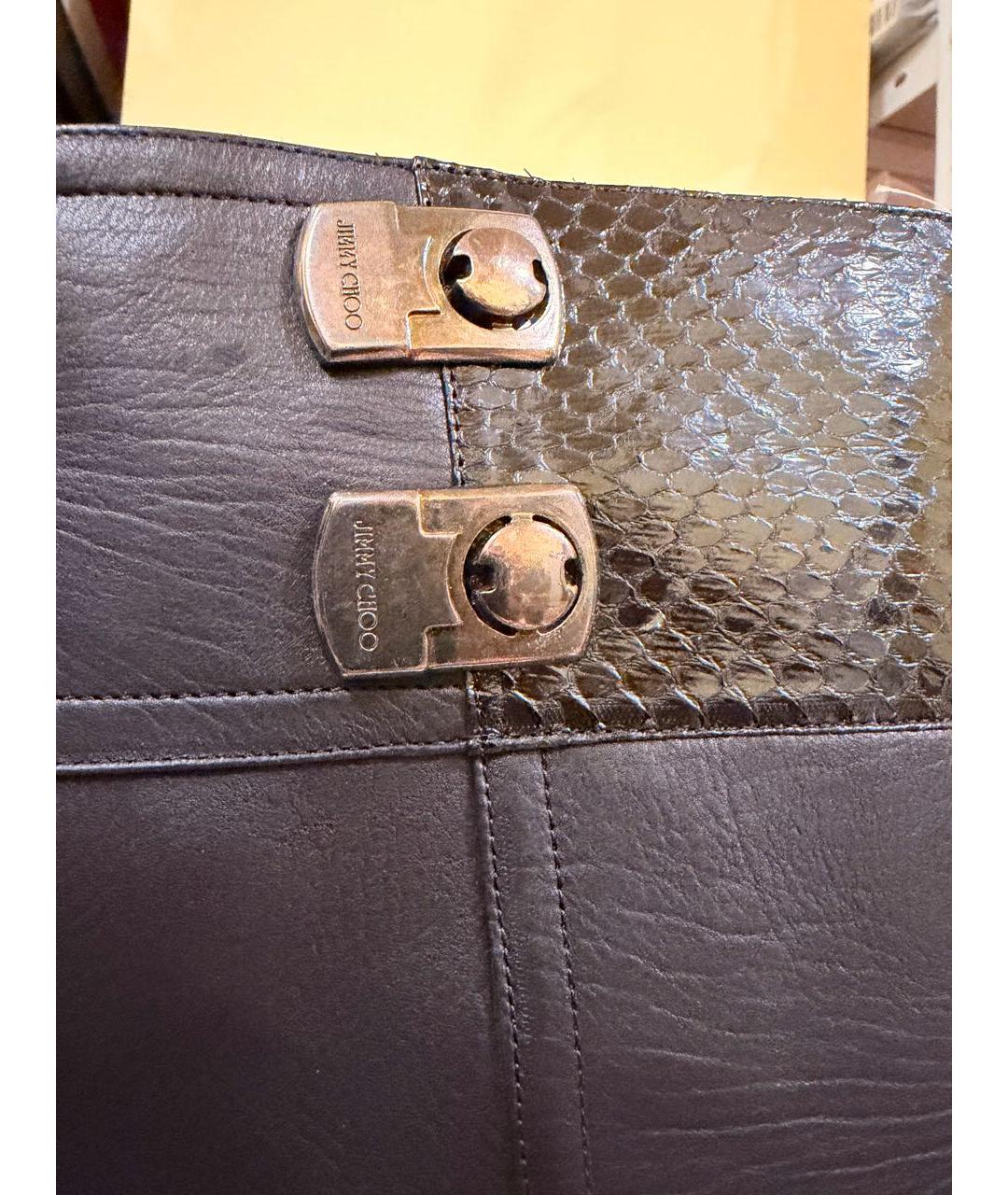 JIMMY CHOO Черные кожаные сапоги, фото 4