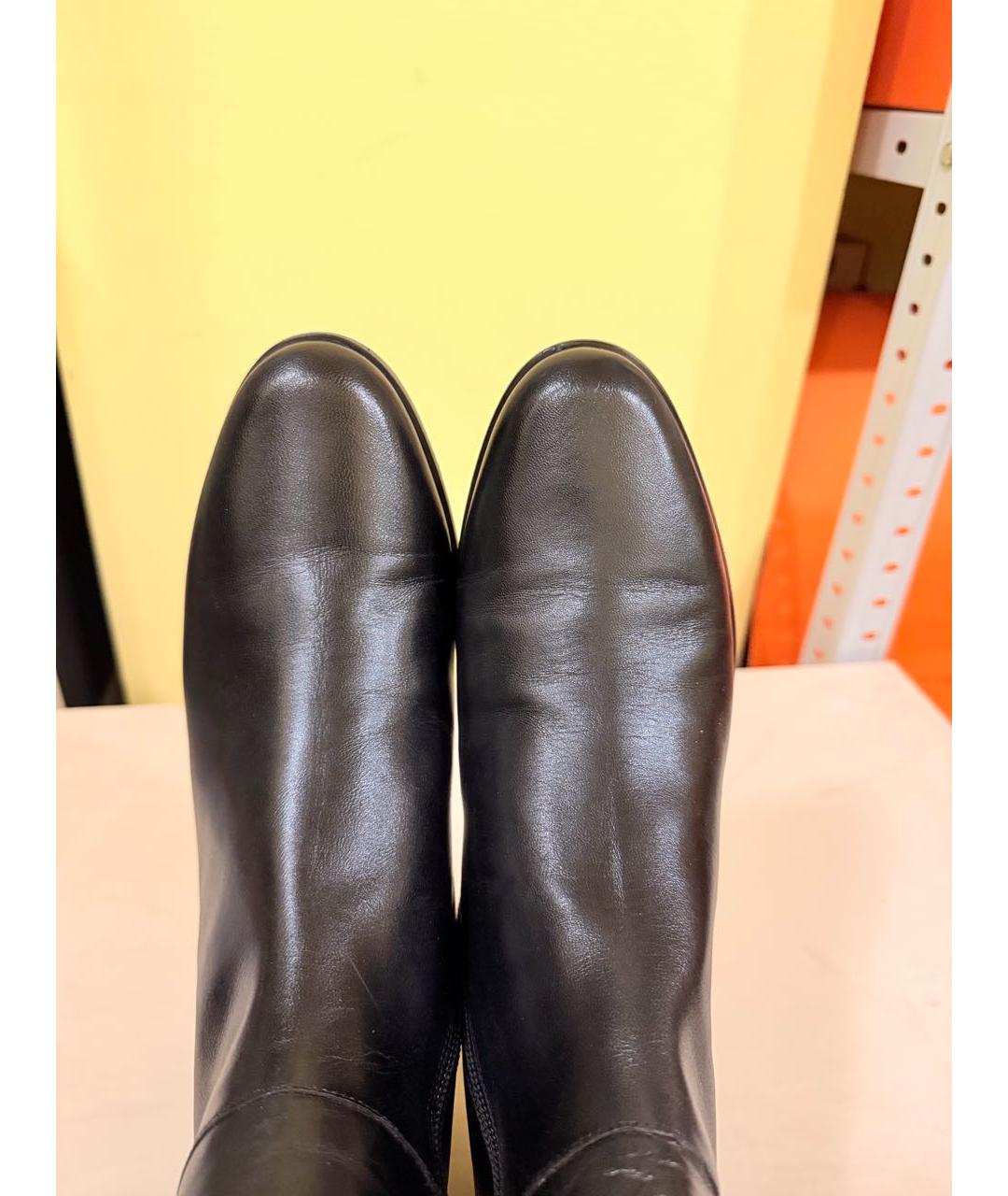 JIMMY CHOO Черные кожаные сапоги, фото 4