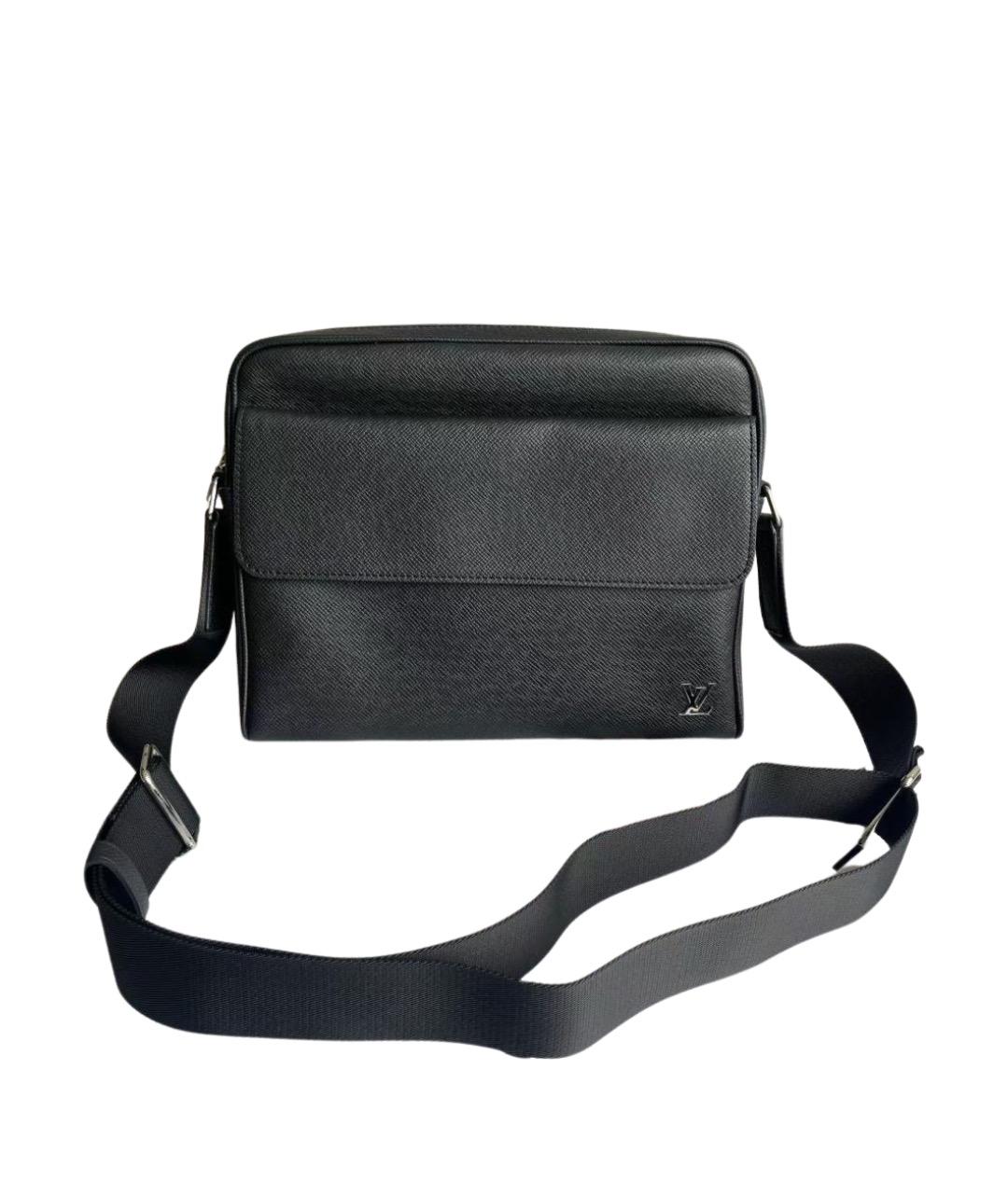 LOUIS VUITTON Черная кожаная сумка через плечо, фото 1