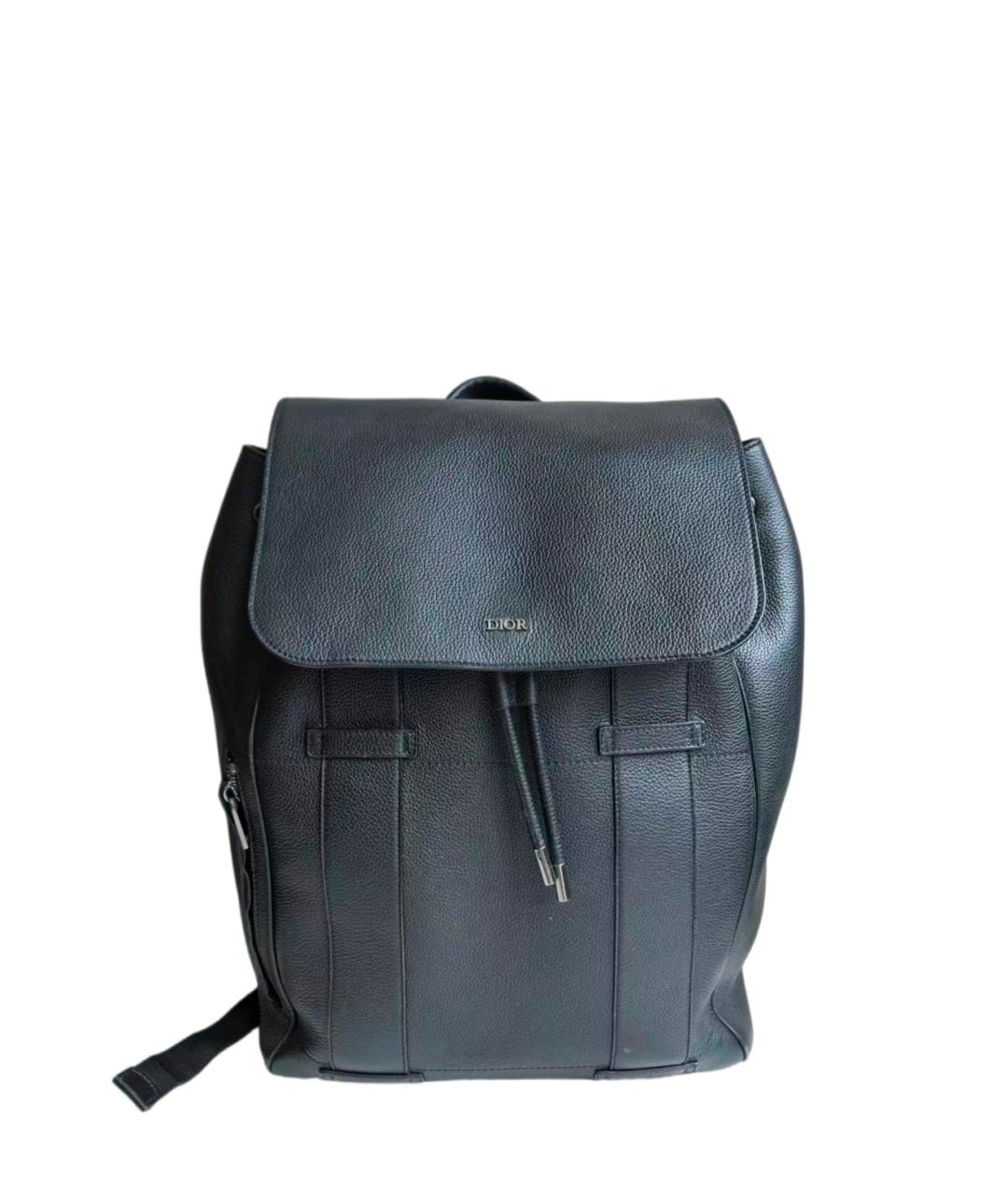 CHRISTIAN DIOR Черный кожаный рюкзак, фото 8