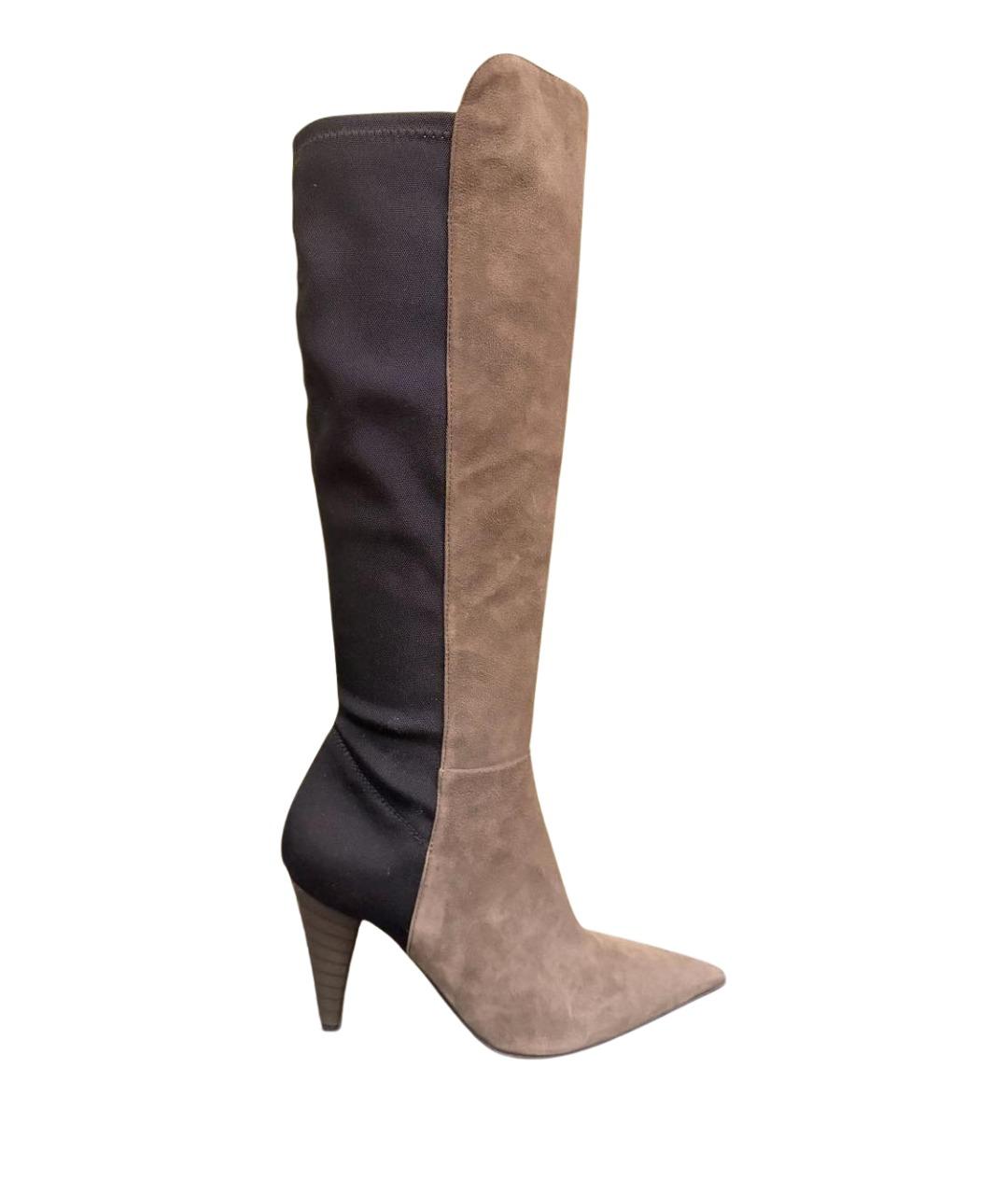 GIUSEPPE ZANOTTI DESIGN Коричневые замшевые сапоги, фото 1