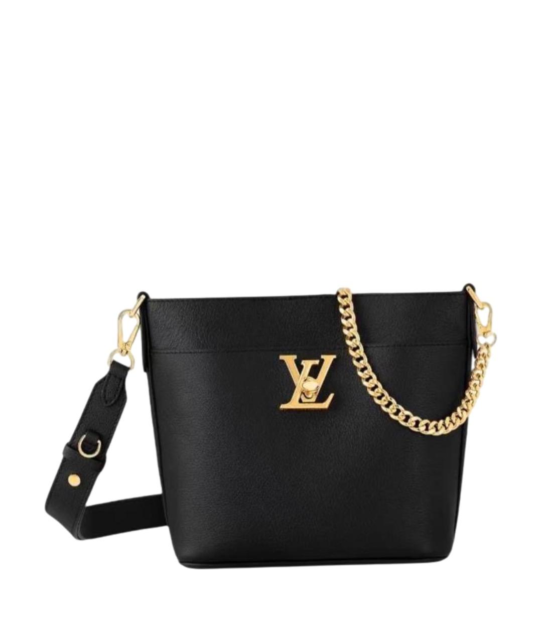 LOUIS VUITTON Черная кожаная сумка через плечо, фото 1