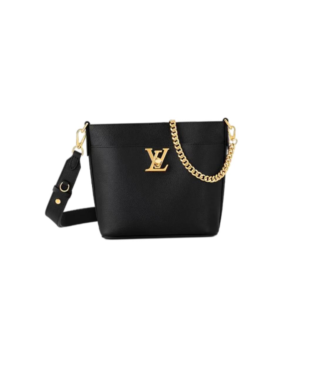 LOUIS VUITTON Черная кожаная сумка через плечо, фото 7