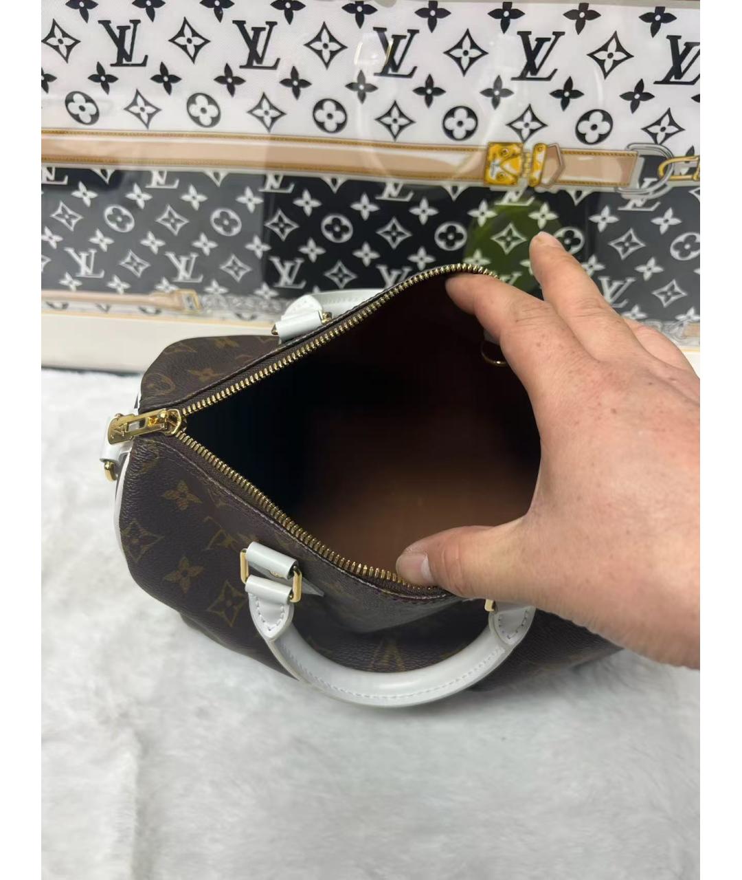 LOUIS VUITTON Коричневая сумка с короткими ручками, фото 5