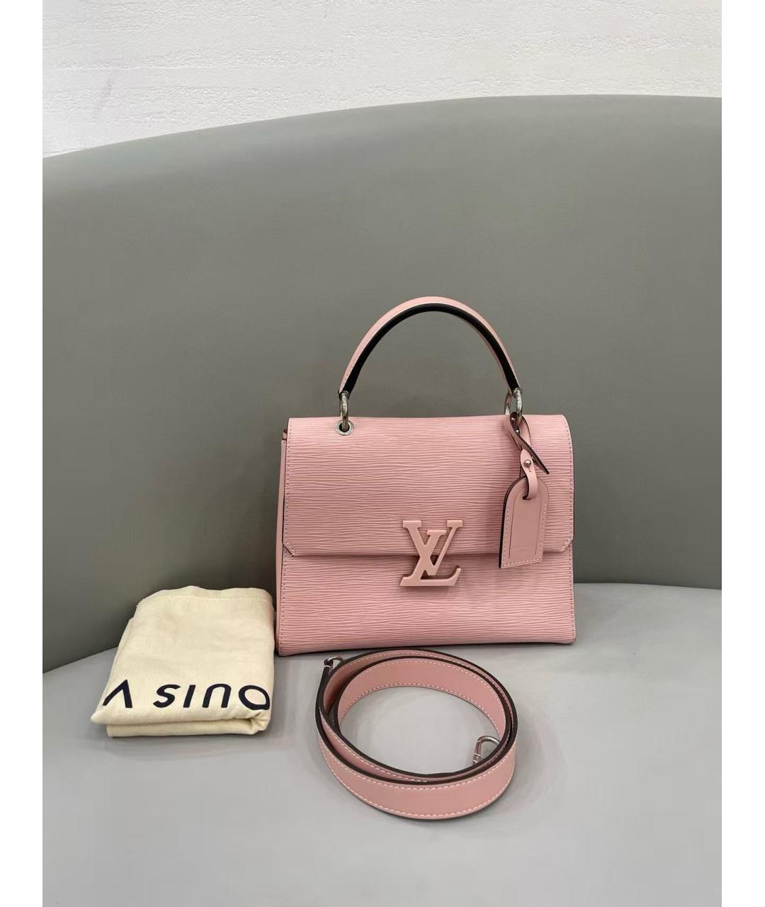 LOUIS VUITTON Розовая кожаная сумка с короткими ручками, фото 2