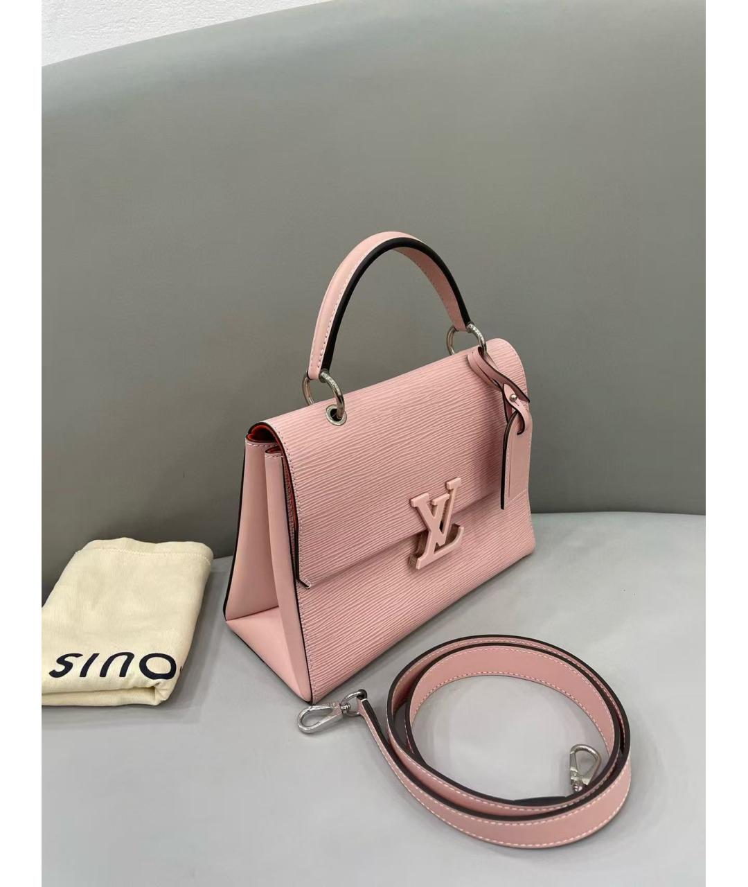 LOUIS VUITTON Розовая кожаная сумка с короткими ручками, фото 3
