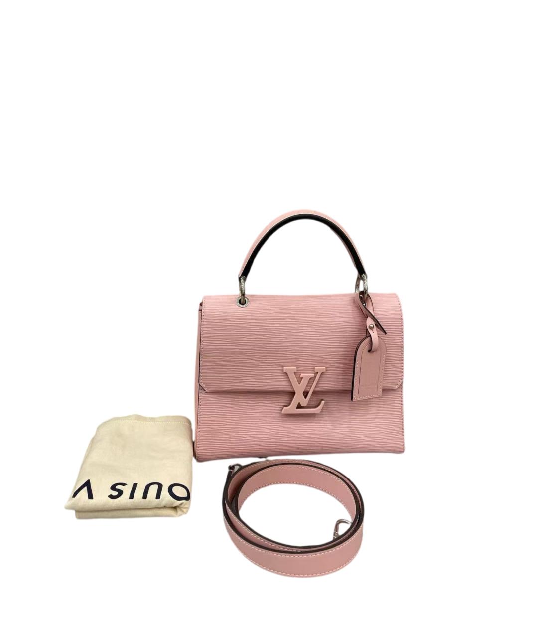 LOUIS VUITTON Розовая кожаная сумка с короткими ручками, фото 6