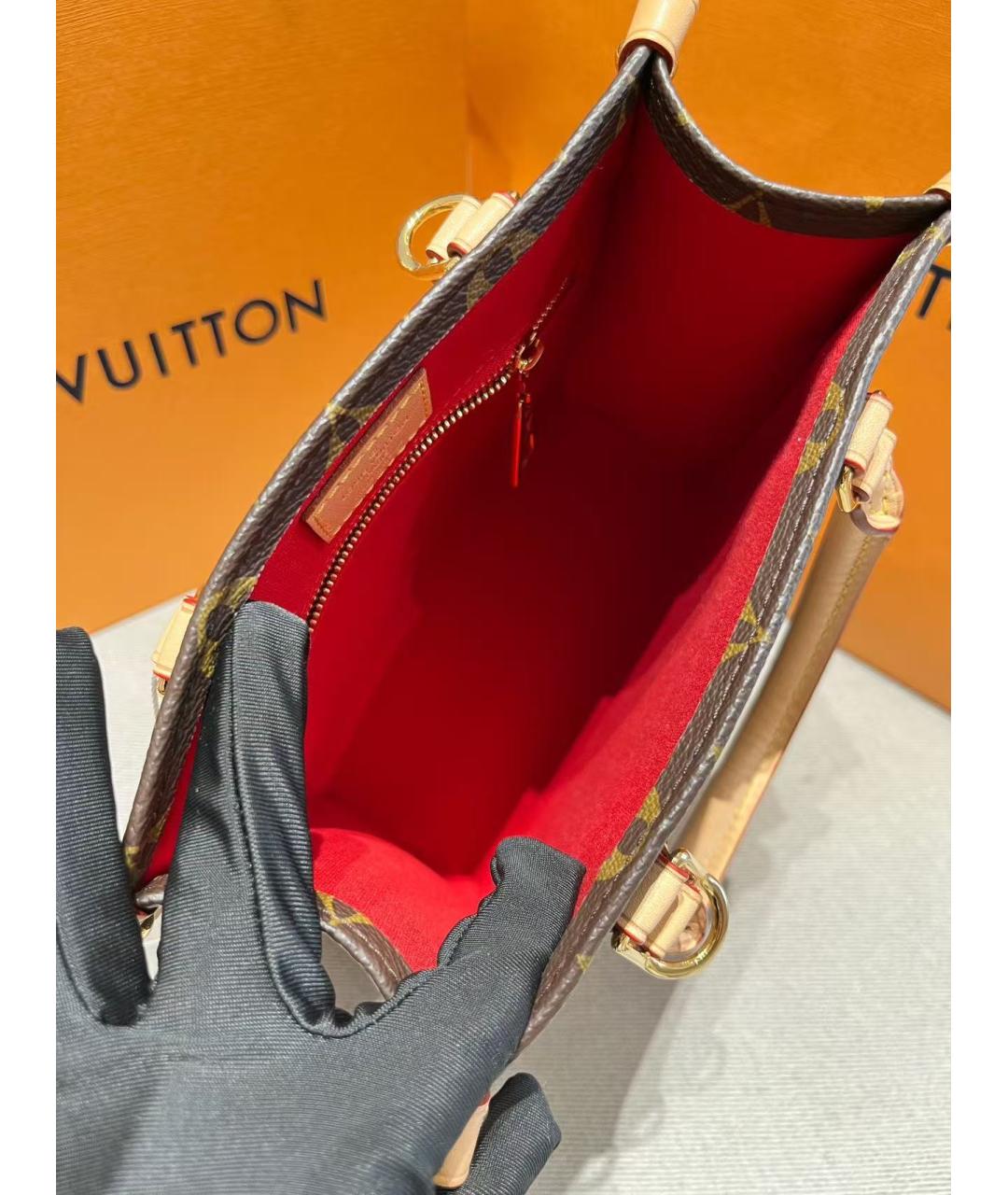 LOUIS VUITTON Коричневая сумка с короткими ручками, фото 6