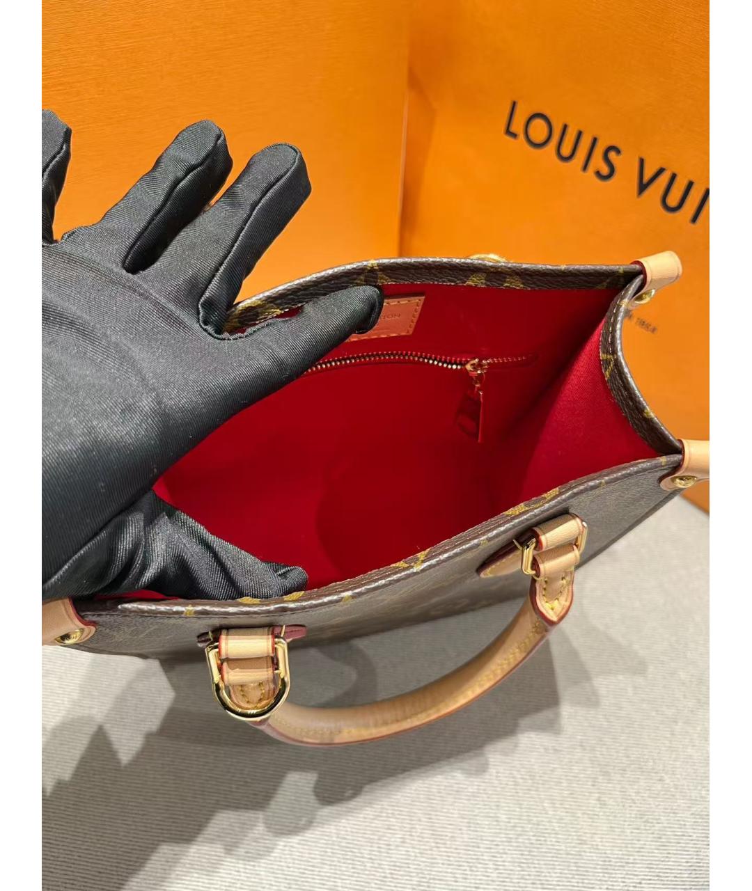 LOUIS VUITTON Коричневая сумка с короткими ручками, фото 4