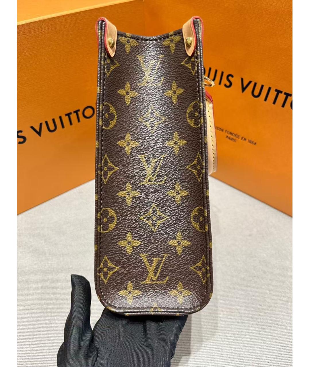 LOUIS VUITTON Коричневая сумка с короткими ручками, фото 3