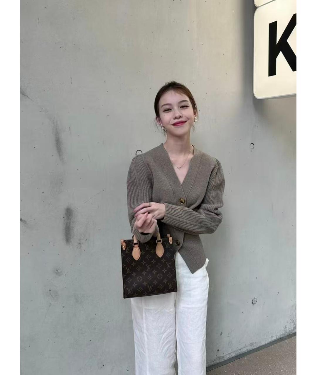 LOUIS VUITTON Коричневая сумка с короткими ручками, фото 8