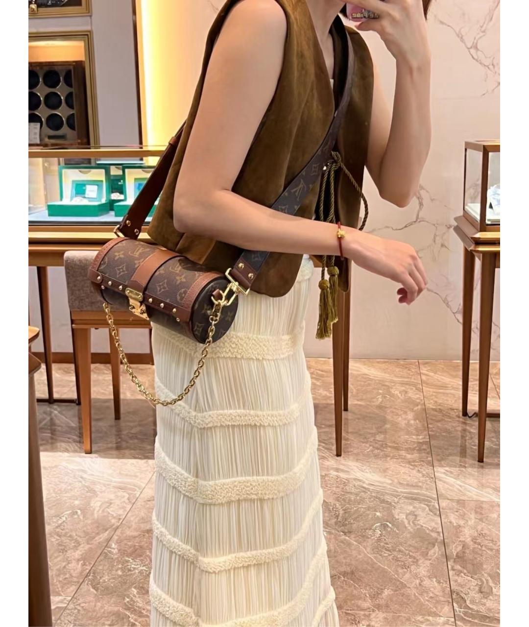 LOUIS VUITTON Коричневая сумка через плечо, фото 5