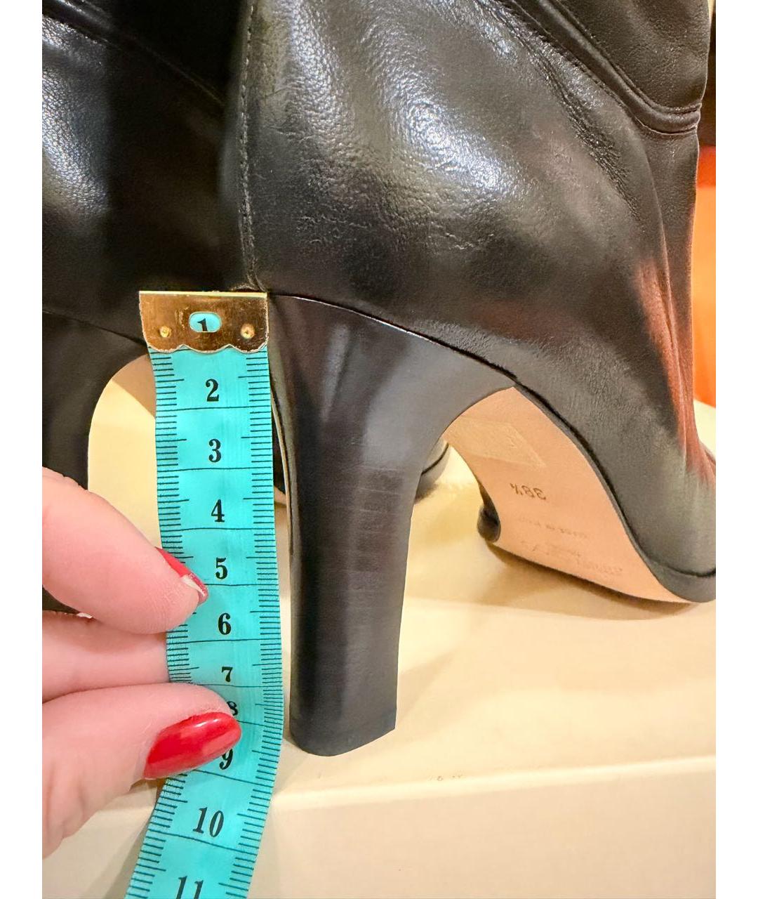 JIMMY CHOO Черные кожаные полусапоги, фото 6