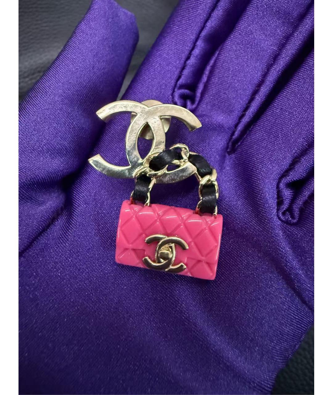 CHANEL Розовые серьги, фото 5