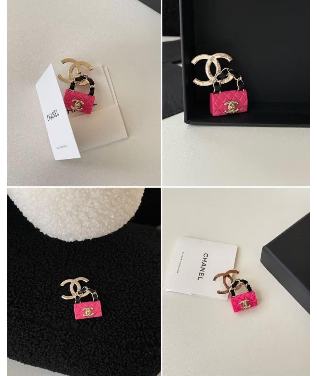 CHANEL Розовые серьги, фото 4
