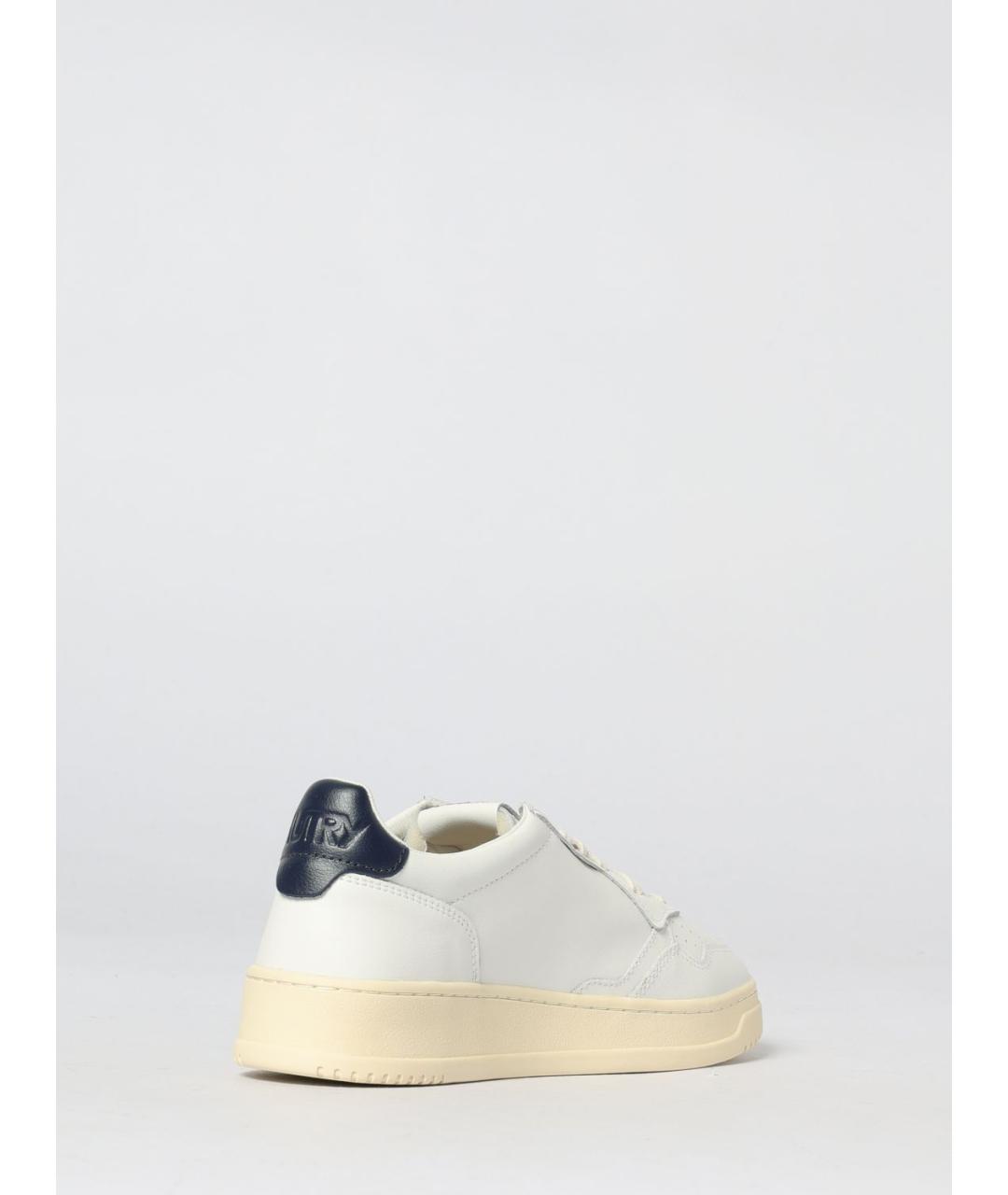 AUTRY Белые кожаные низкие кроссовки / кеды, фото 3