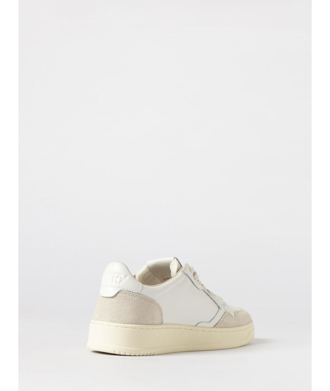 AUTRY Белые кожаные низкие кроссовки / кеды, фото 3