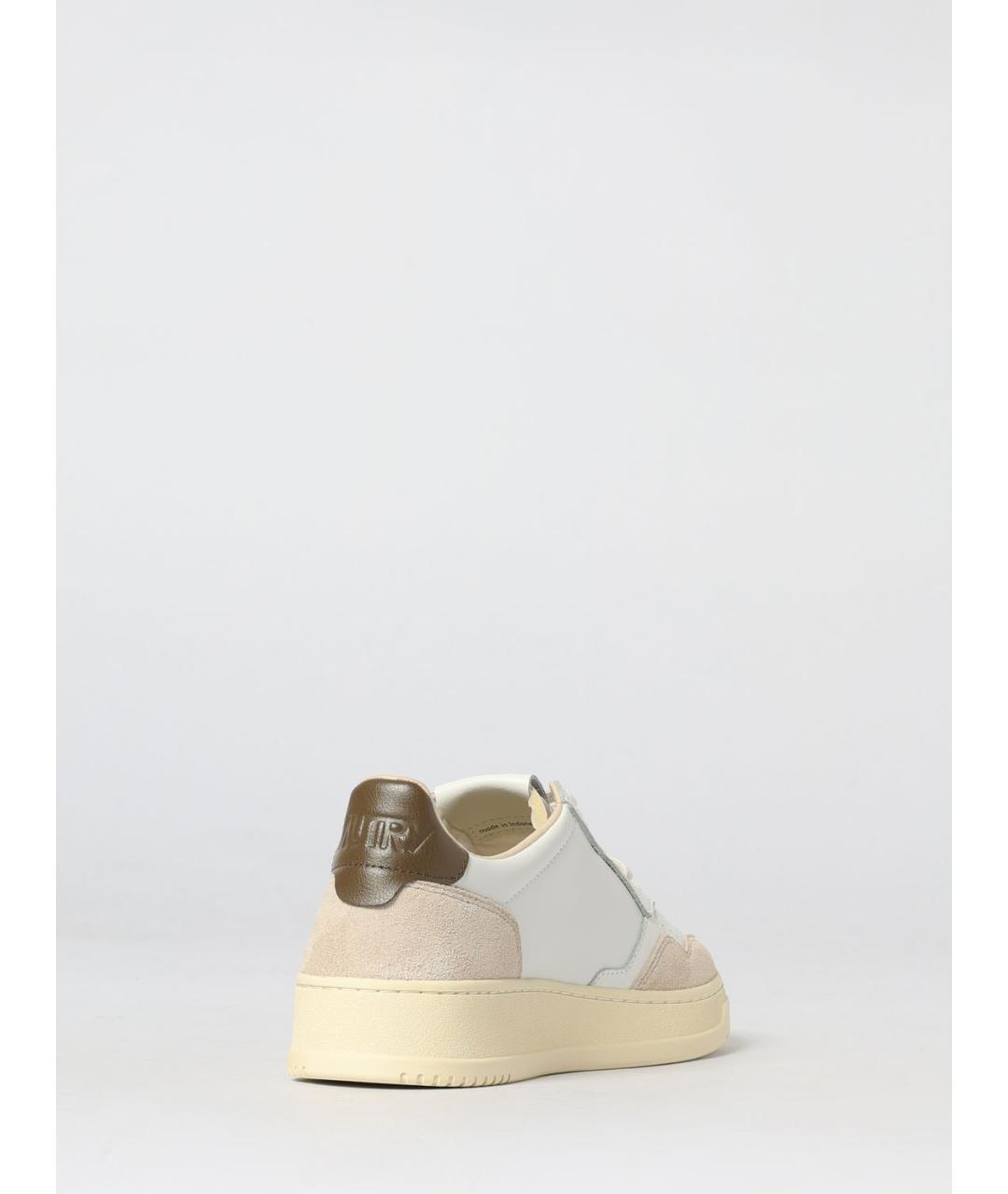 AUTRY Белые кожаные низкие кроссовки / кеды, фото 3