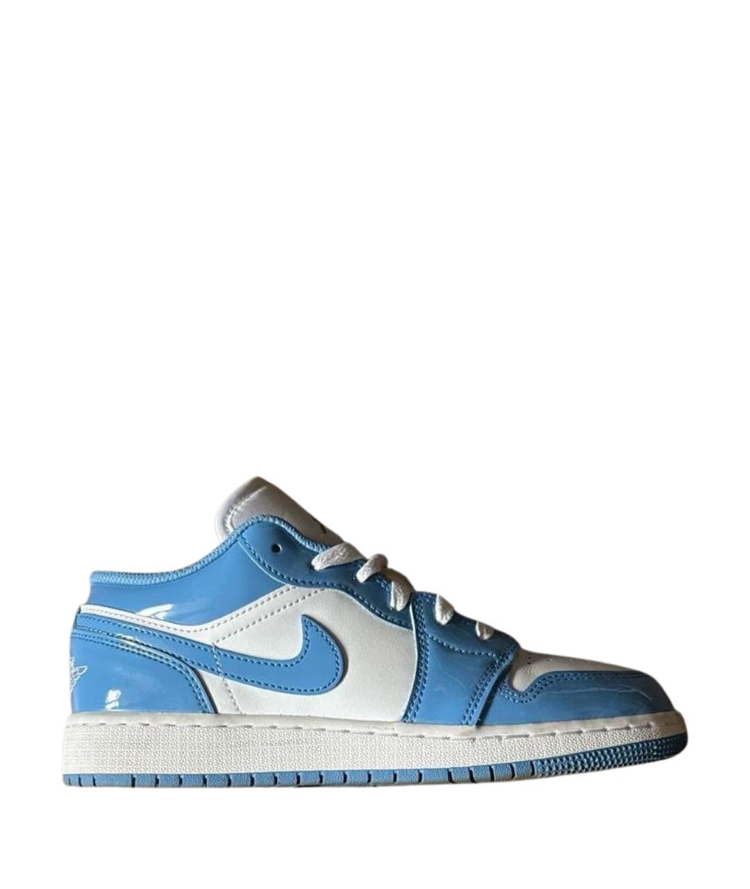 NIKE Голубые кроссовки из лакированной кожи, фото 1