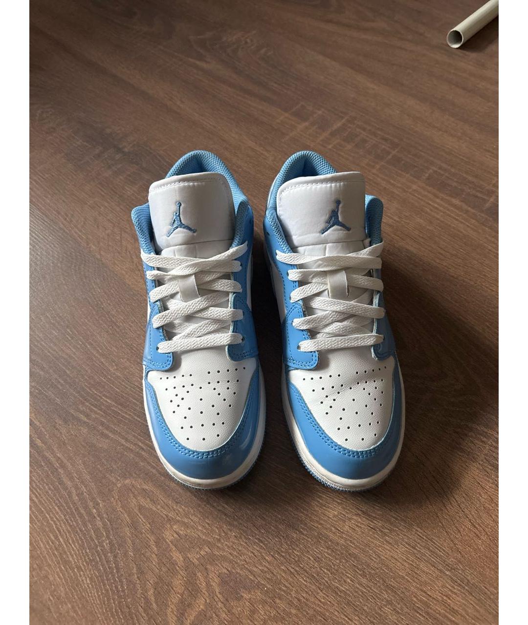 NIKE Голубые кроссовки из лакированной кожи, фото 2