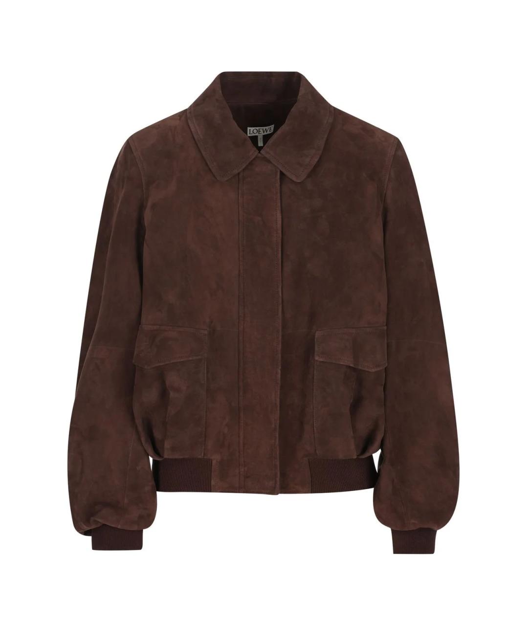 LOEWE Коричневая замшевая куртка, фото 1