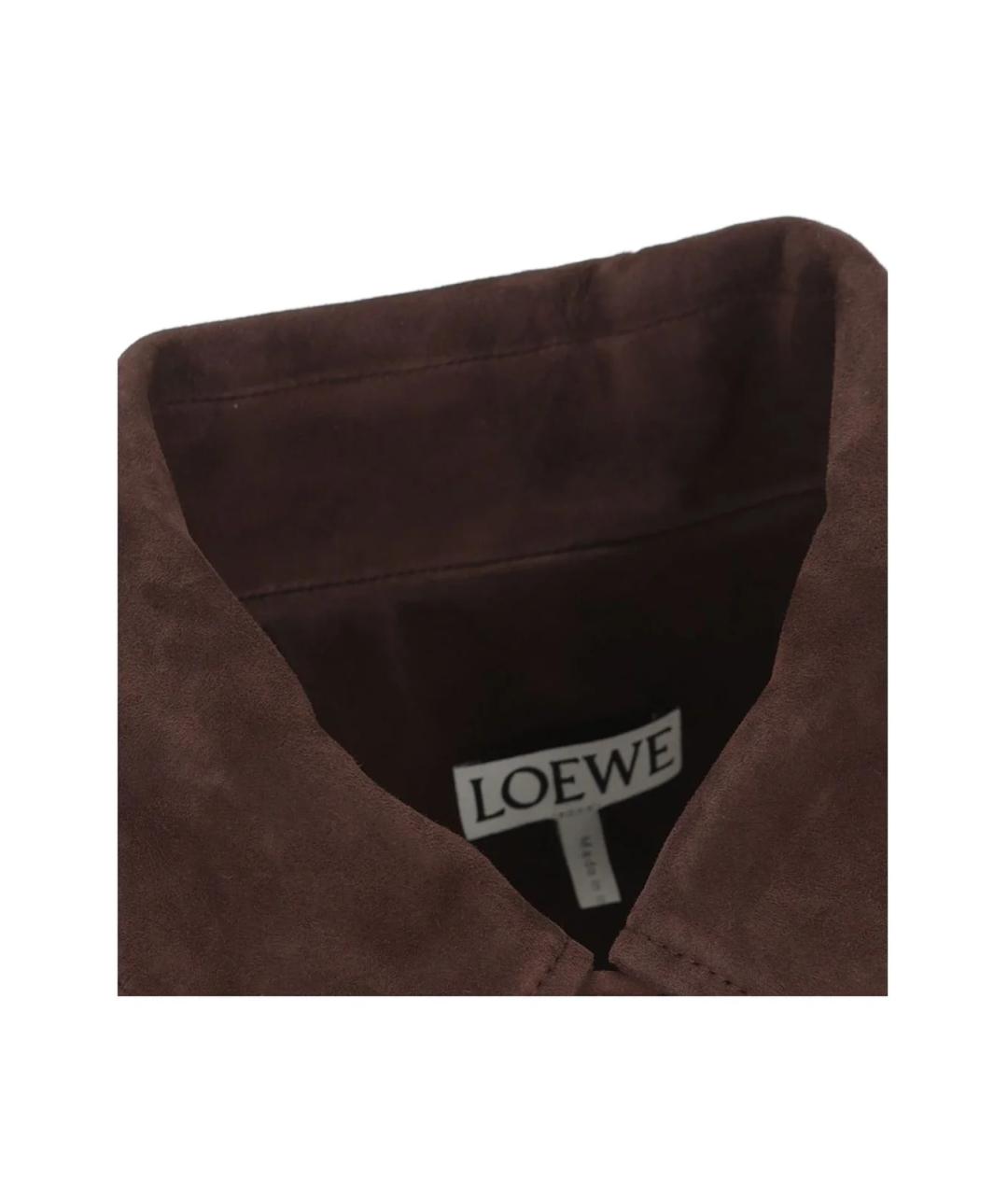 LOEWE Коричневая замшевая куртка, фото 4