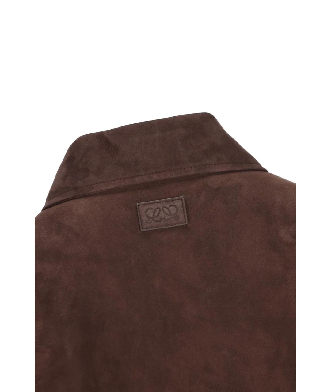 LOEWE Коричневая замшевая куртка, фото 3