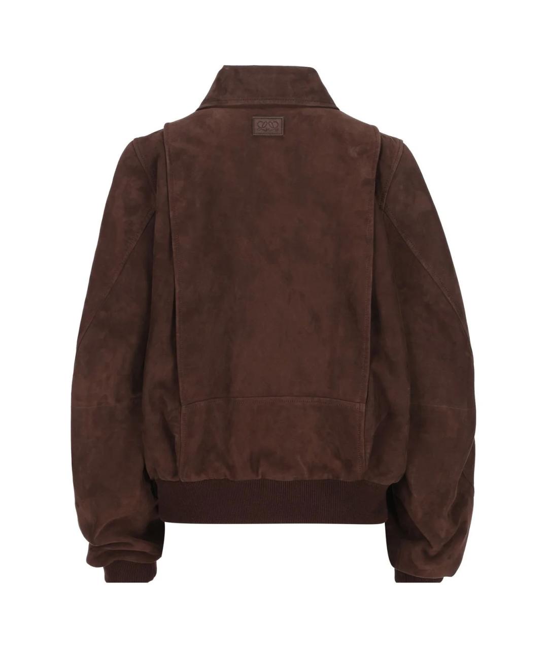LOEWE Коричневая замшевая куртка, фото 2