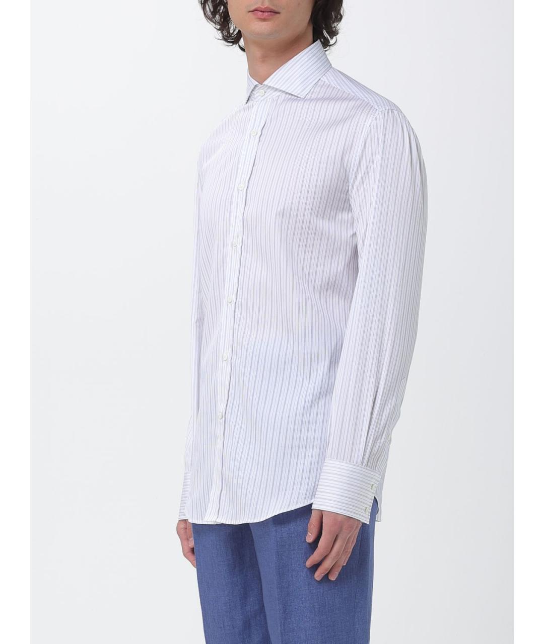 BRUNELLO CUCINELLI Белая хлопковая классическая рубашка, фото 4