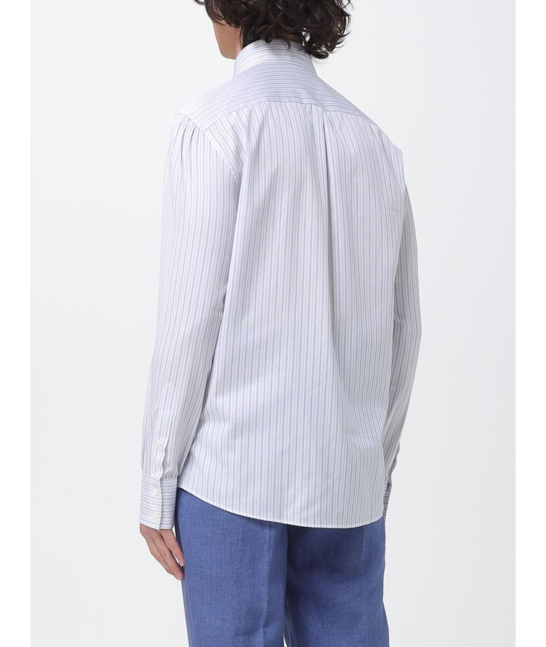 BRUNELLO CUCINELLI Белая хлопковая классическая рубашка, фото 3