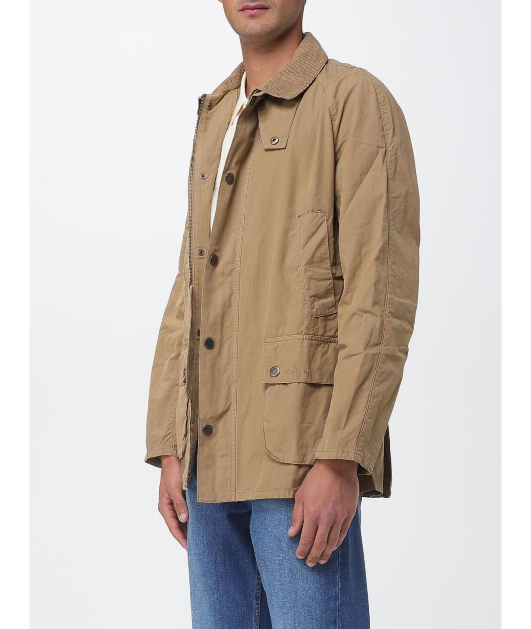 BARBOUR Бежевая хлопковая куртка, фото 3