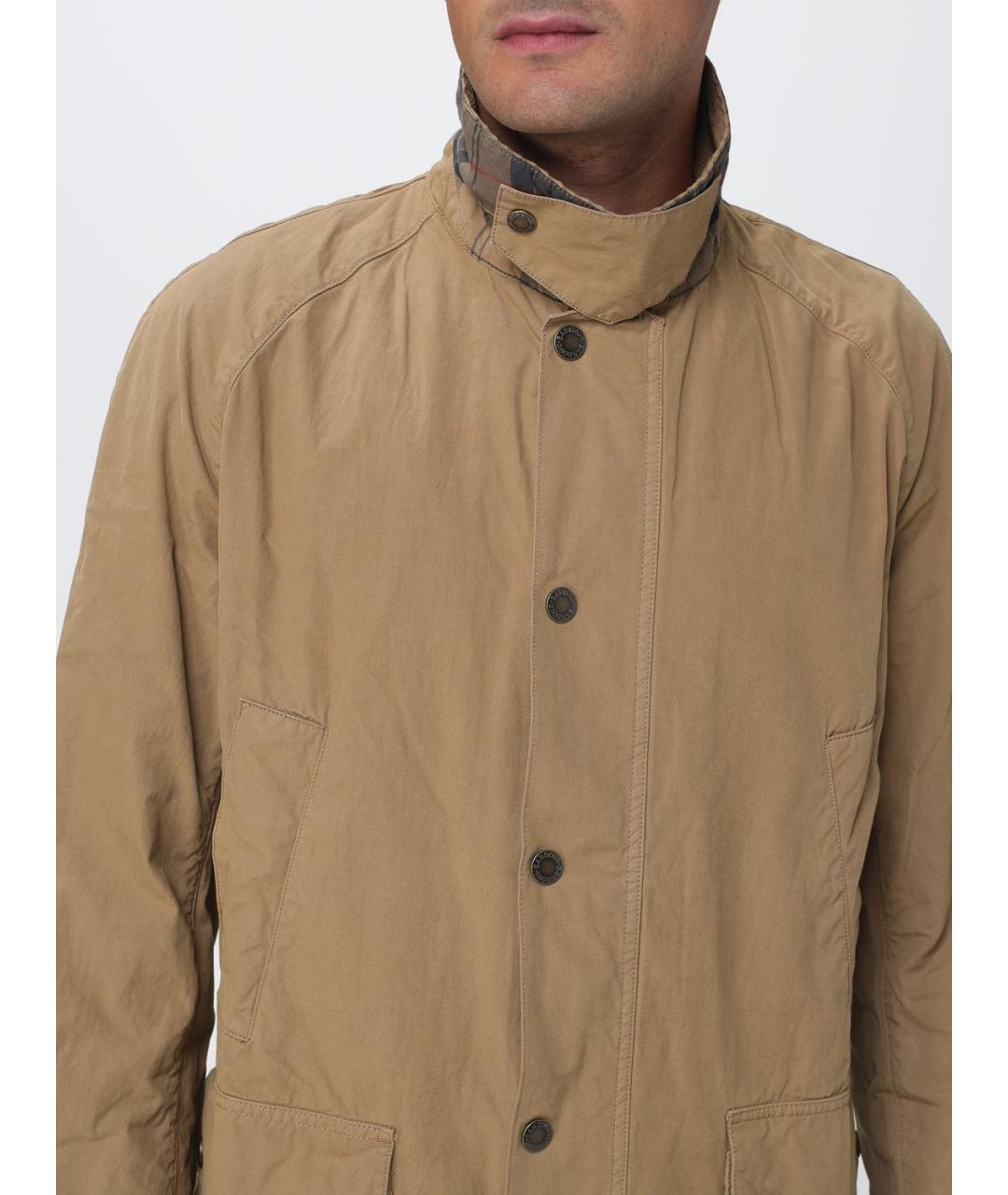 BARBOUR Бежевая хлопковая куртка, фото 4