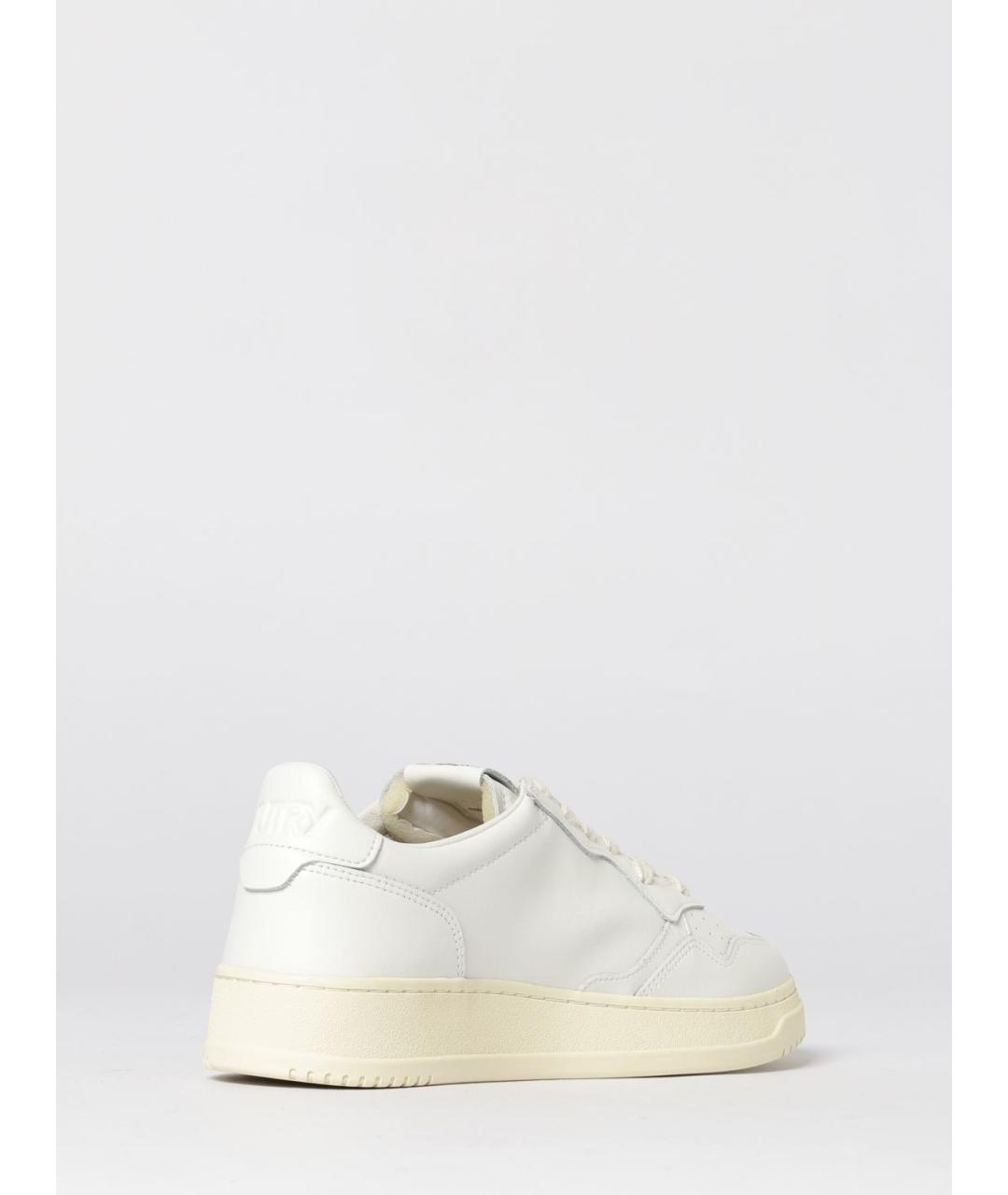 AUTRY Белые кожаные низкие кроссовки / кеды, фото 3