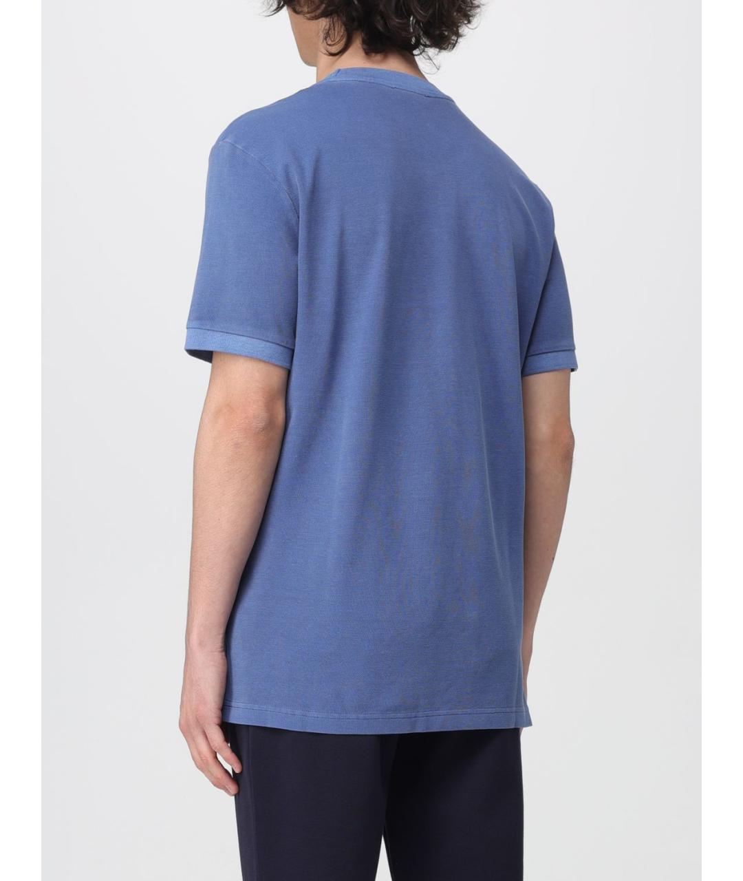 FAY Синяя хлопковая футболка, фото 2