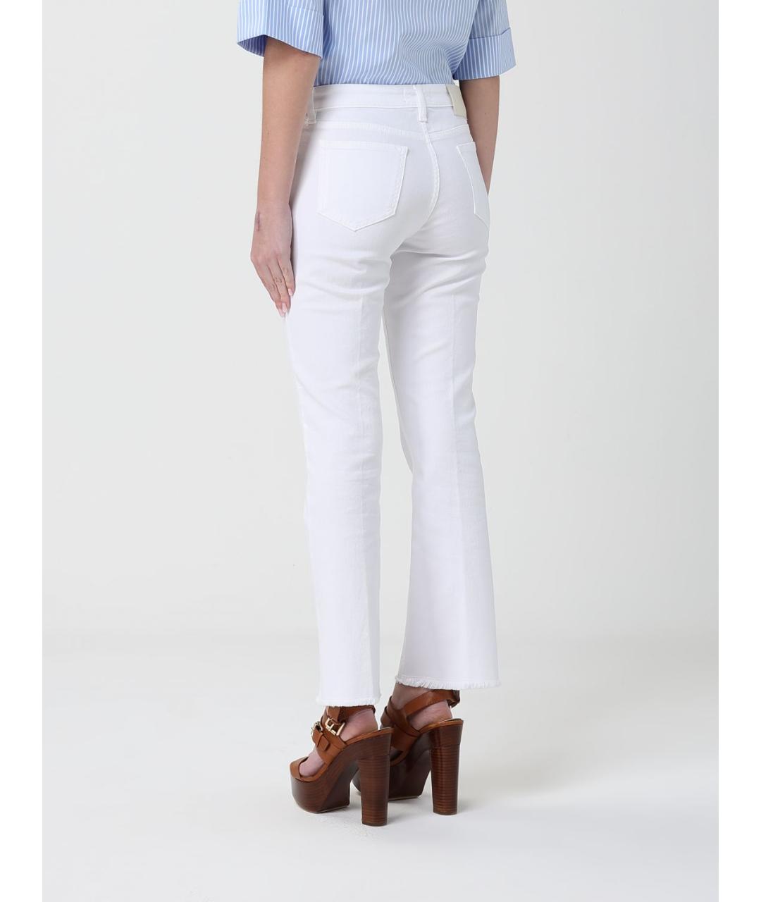 FAY Белые хлопко-эластановые прямые джинсы, фото 2