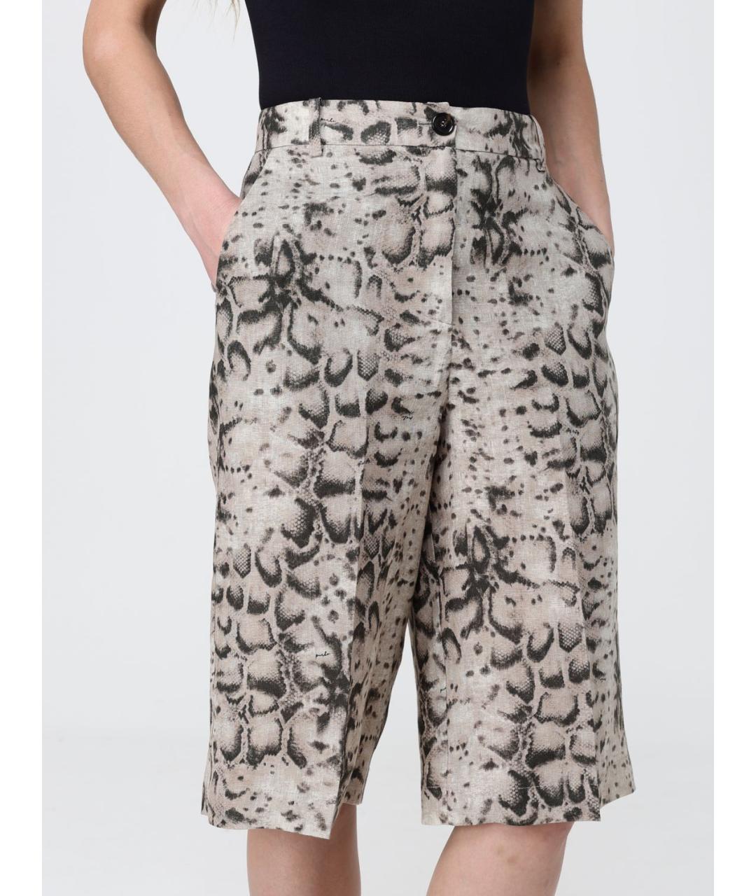 PINKO Мульти льняные шорты, фото 3