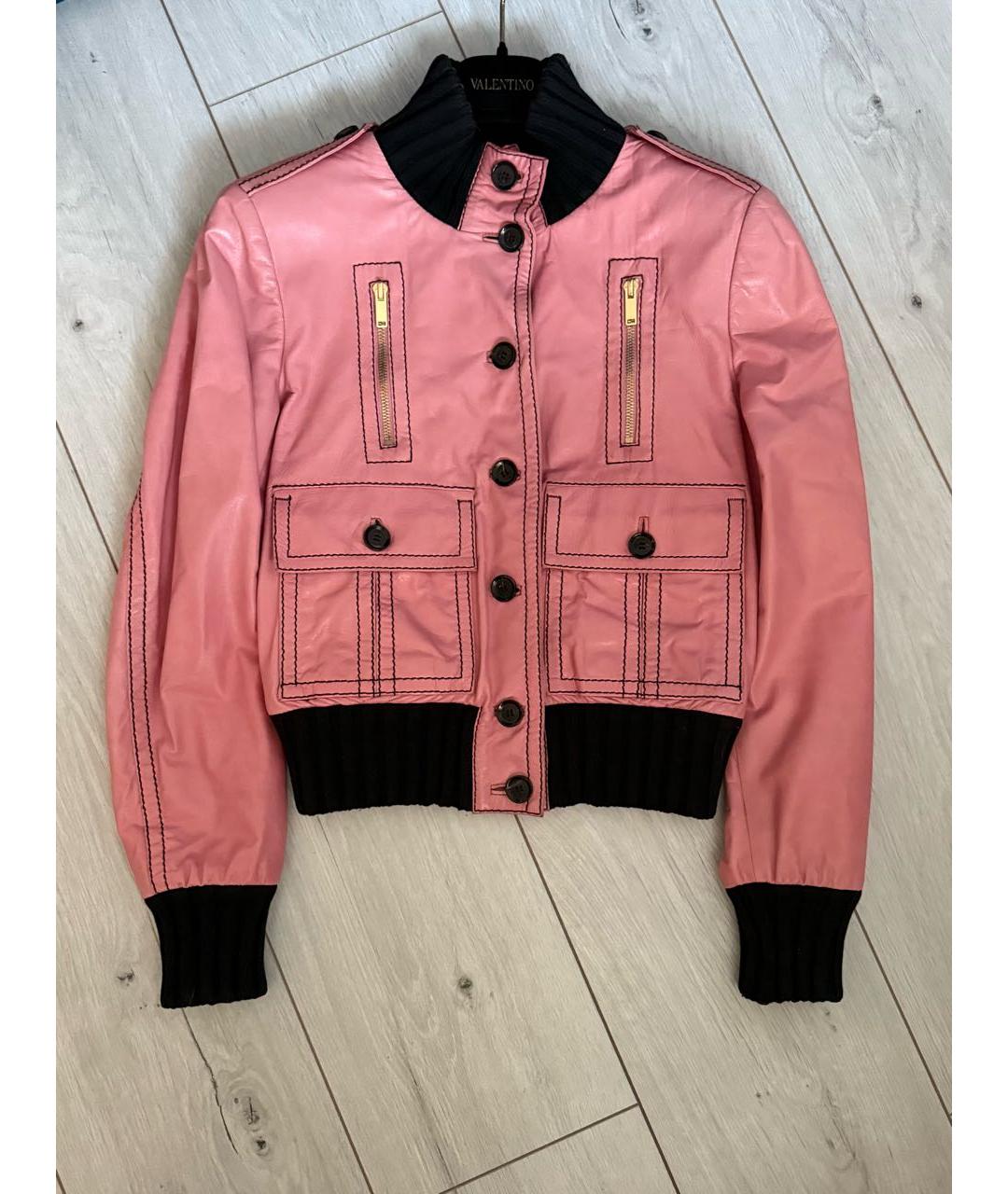 GUCCI Коралловая кожаная куртка, фото 9