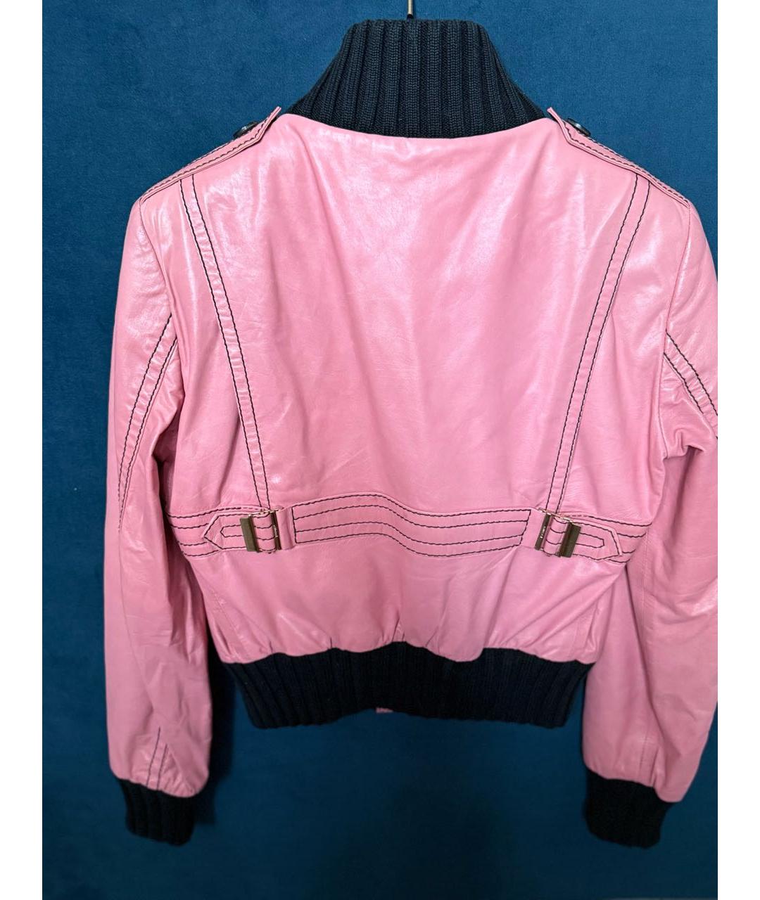 GUCCI Коралловая кожаная куртка, фото 2