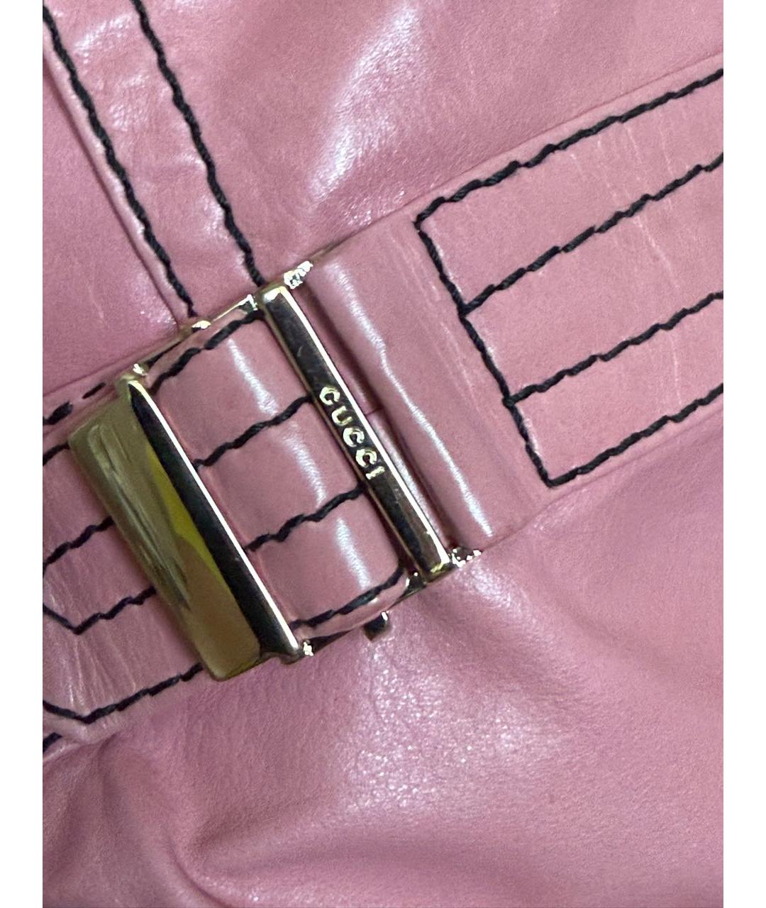 GUCCI Коралловая кожаная куртка, фото 8