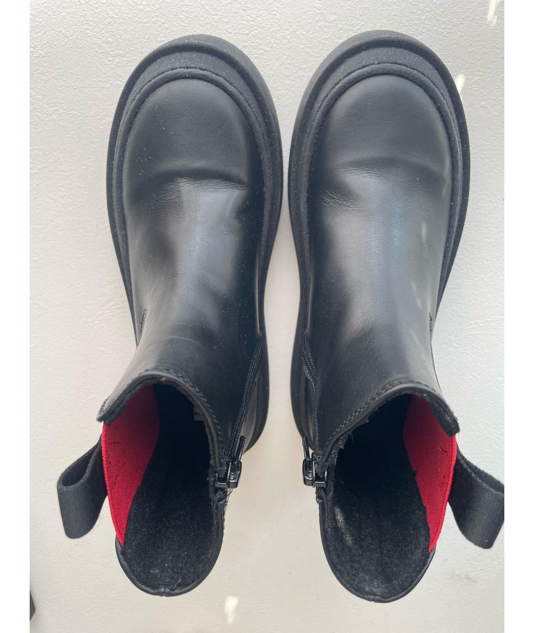 MSGM Черные кожаные ботинки, фото 2