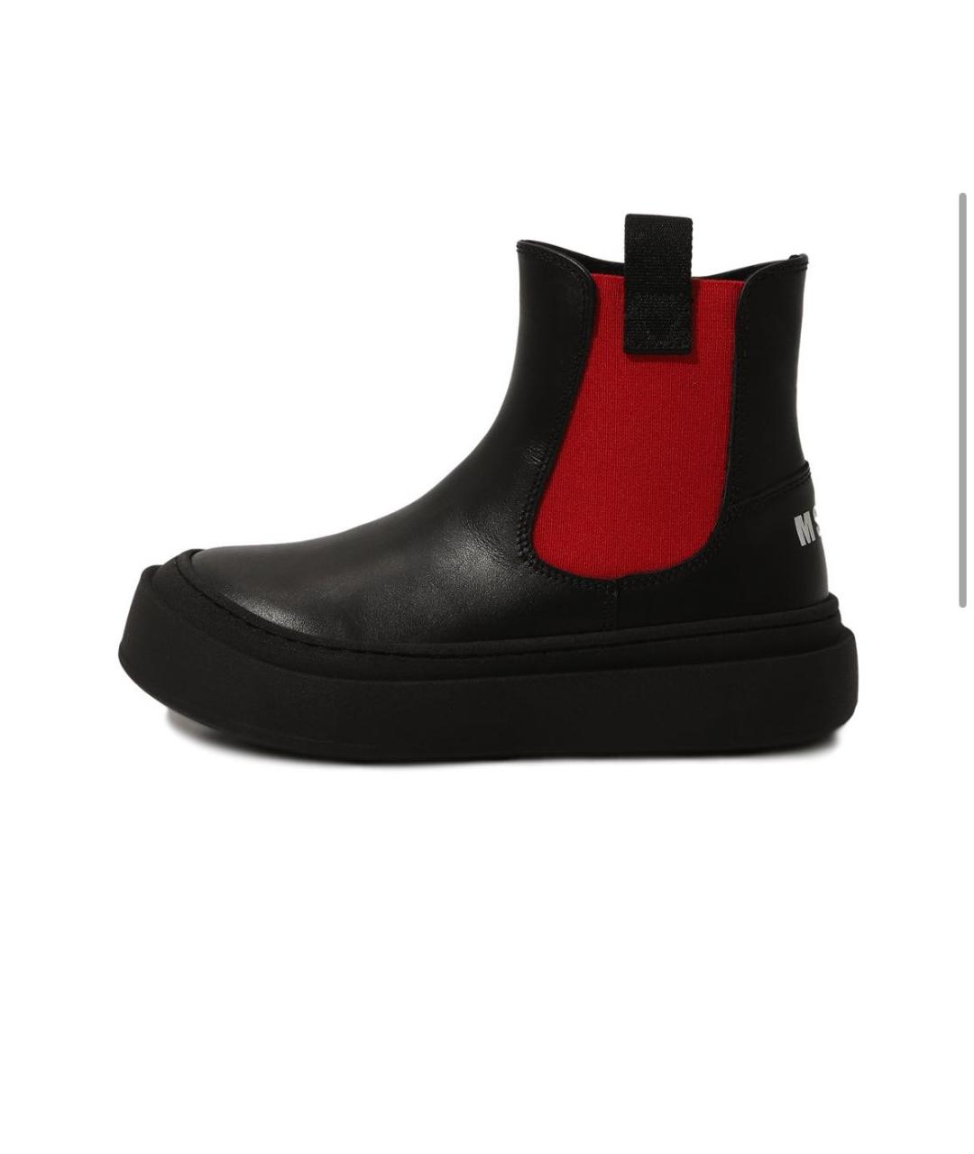 MSGM Черные кожаные ботинки, фото 5