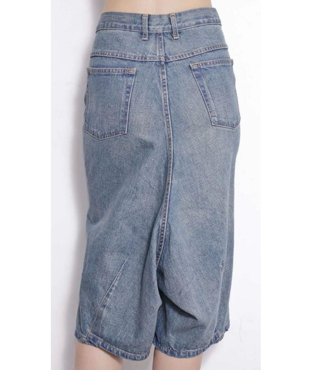 JUNYA WATANABE COMME DES GARÇONS Голубая деним юбка-шорты, фото 3