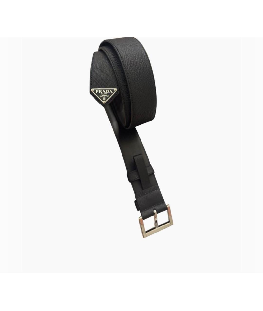 PRADA Черный кожаный ремень, фото 2
