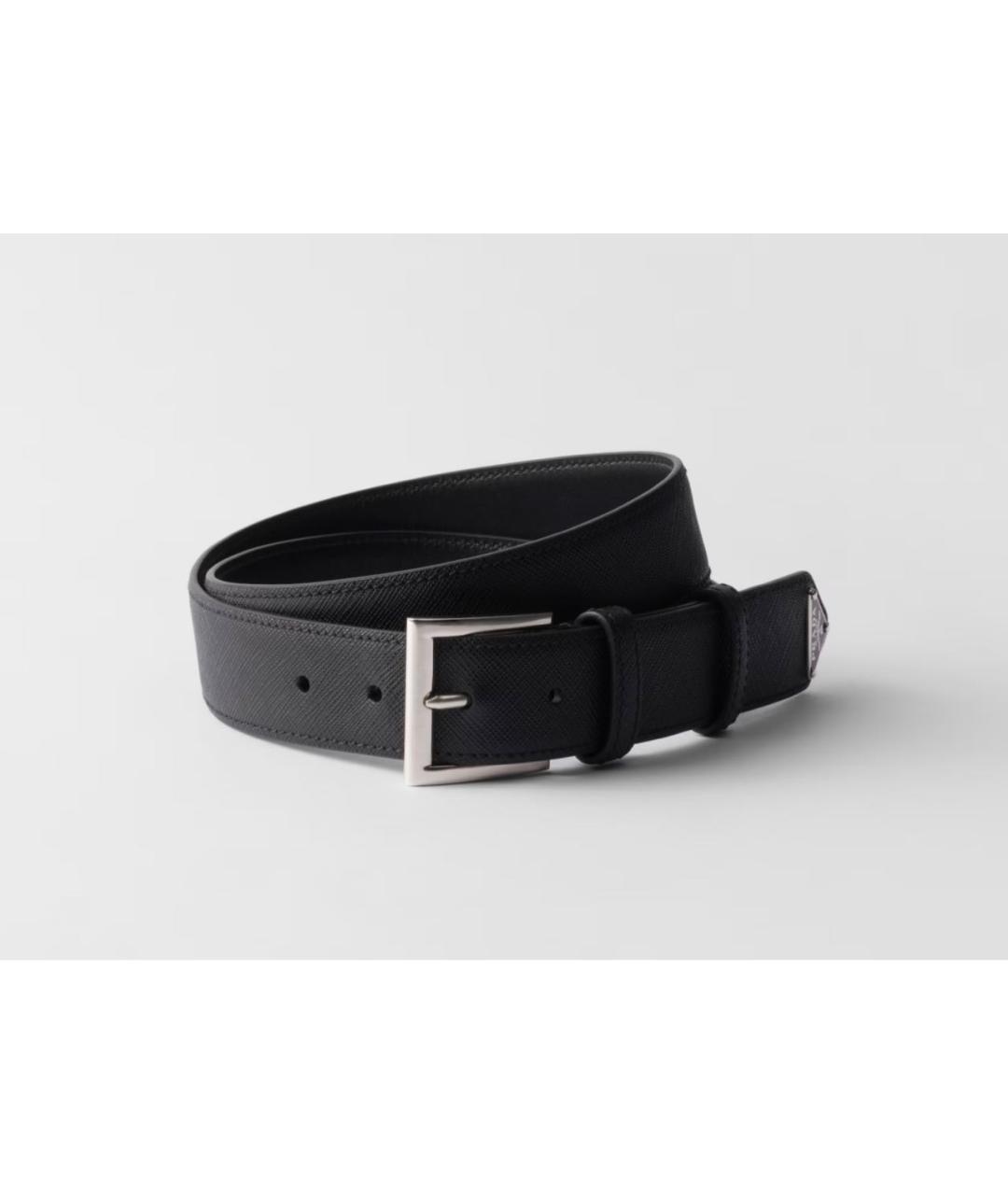 PRADA Черный кожаный ремень, фото 9