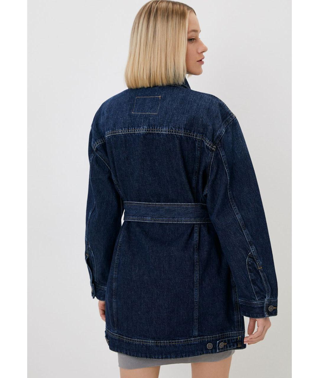 DIESEL Синяя хлопко-эластановая куртка, фото 3