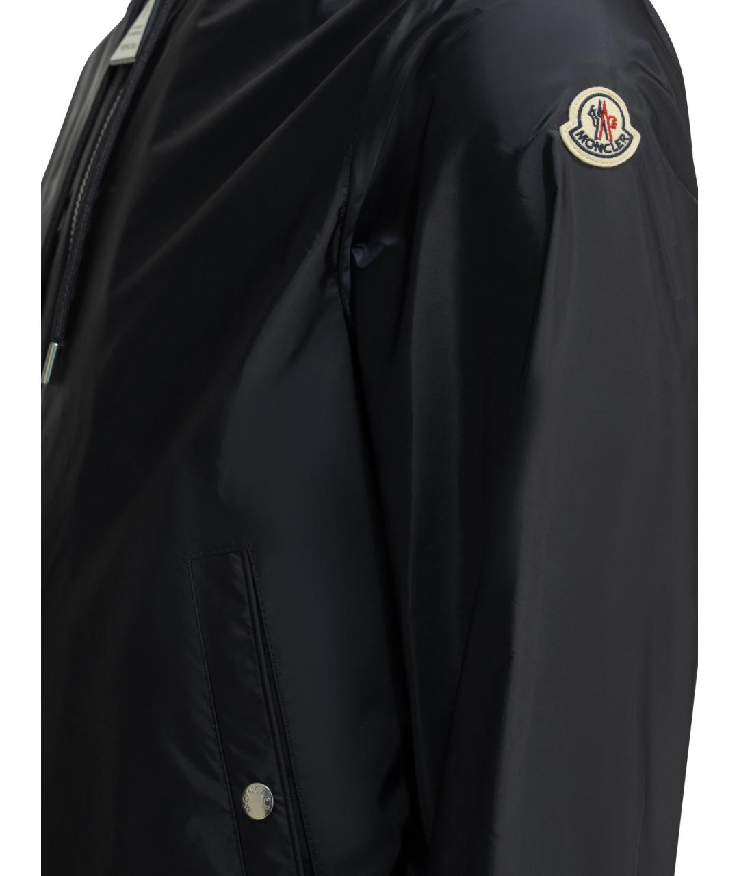 MONCLER Темно-синяя полиамидовая куртка, фото 3