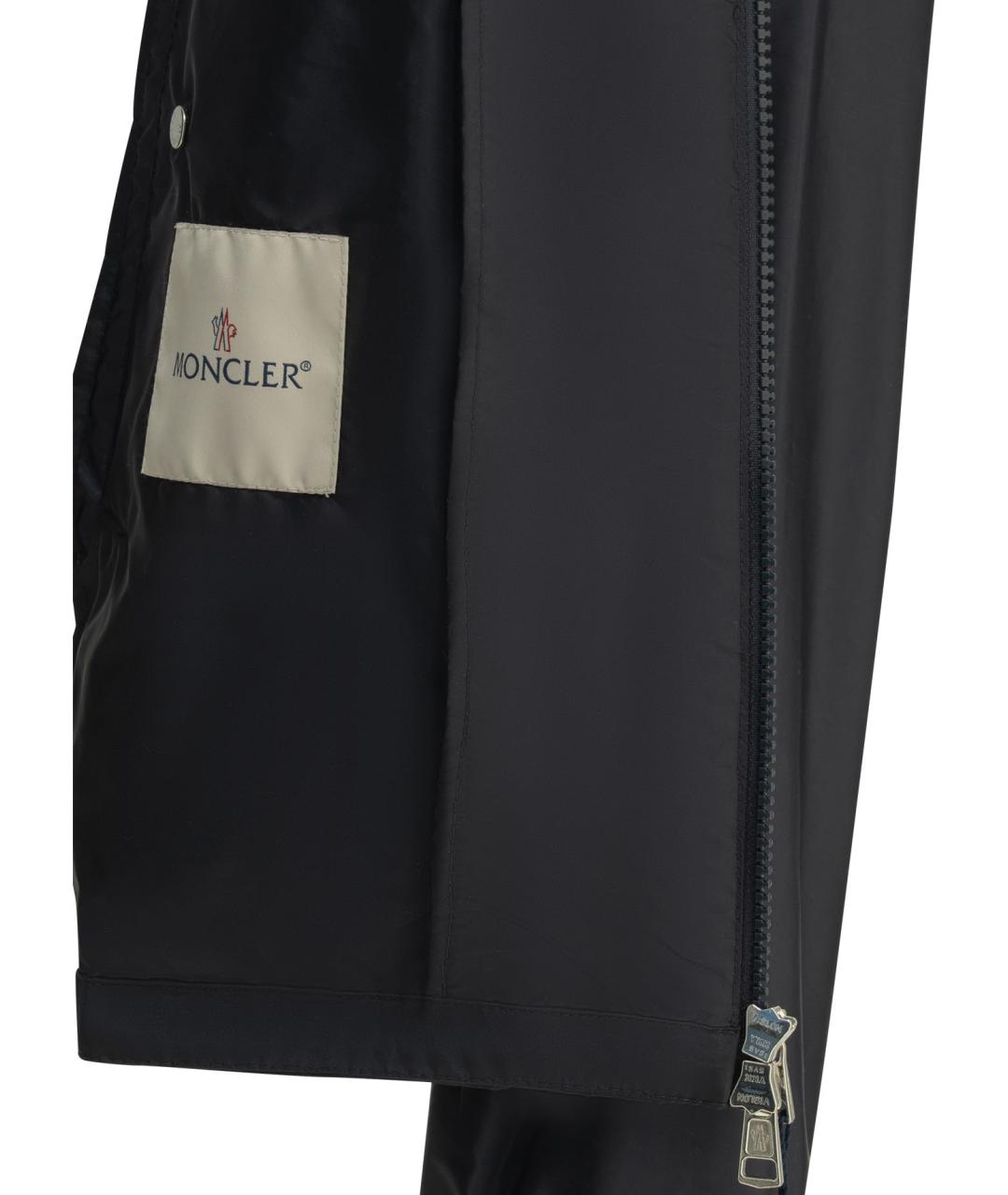 MONCLER Темно-синяя полиамидовая куртка, фото 4