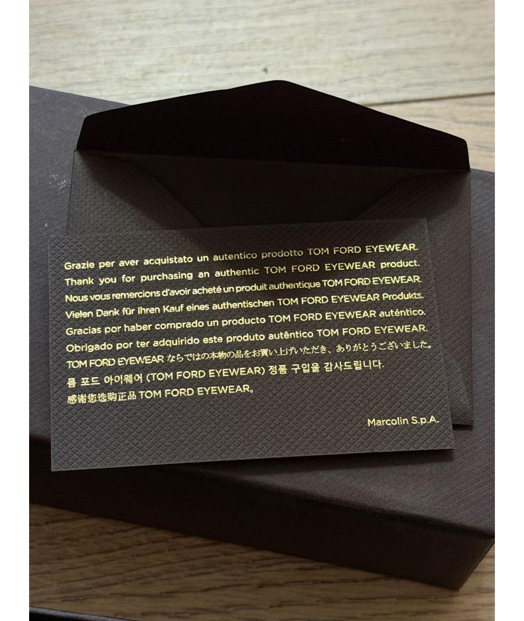 TOM FORD Коричневые пластиковые солнцезащитные очки, фото 7