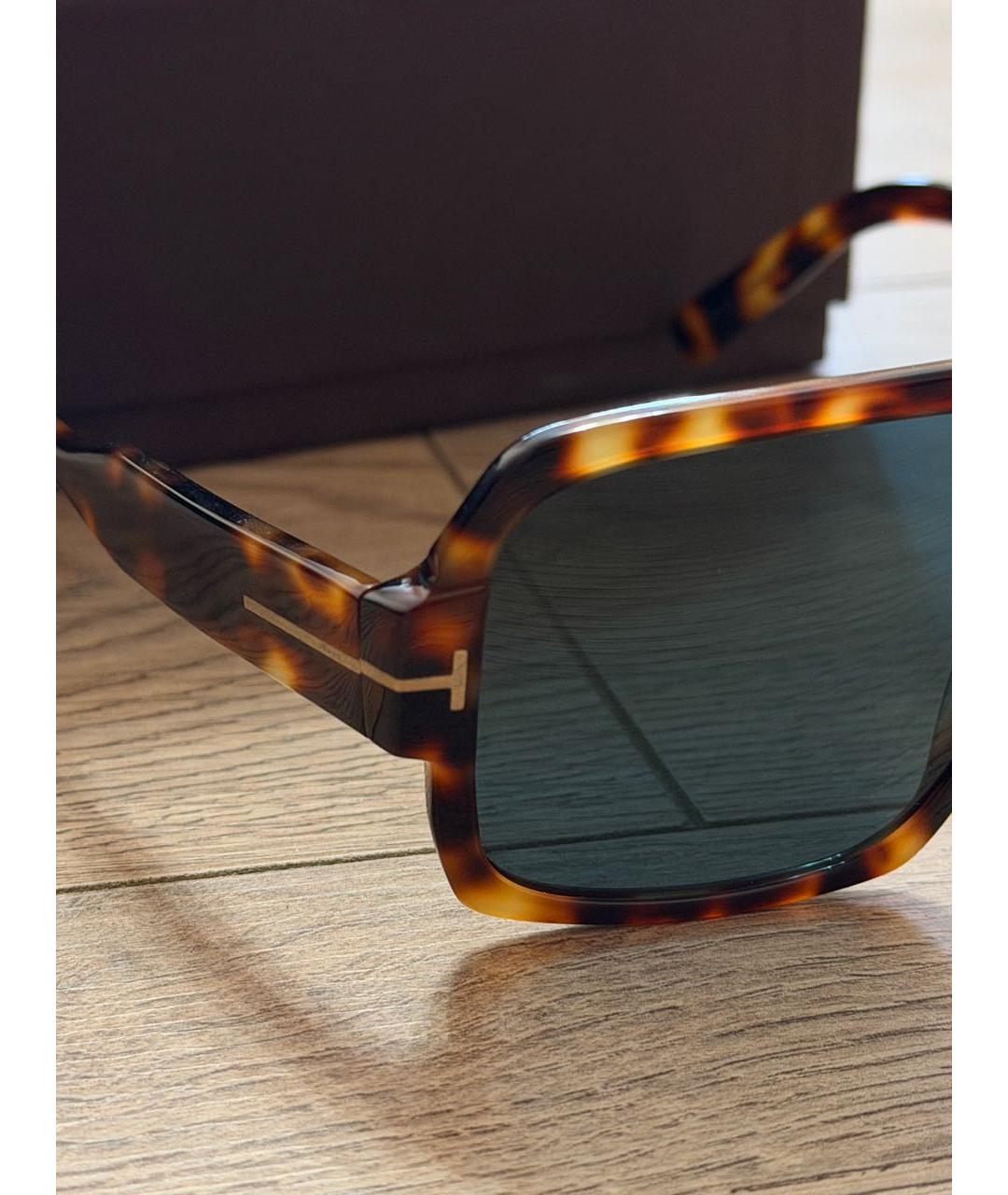 TOM FORD Коричневые пластиковые солнцезащитные очки, фото 3